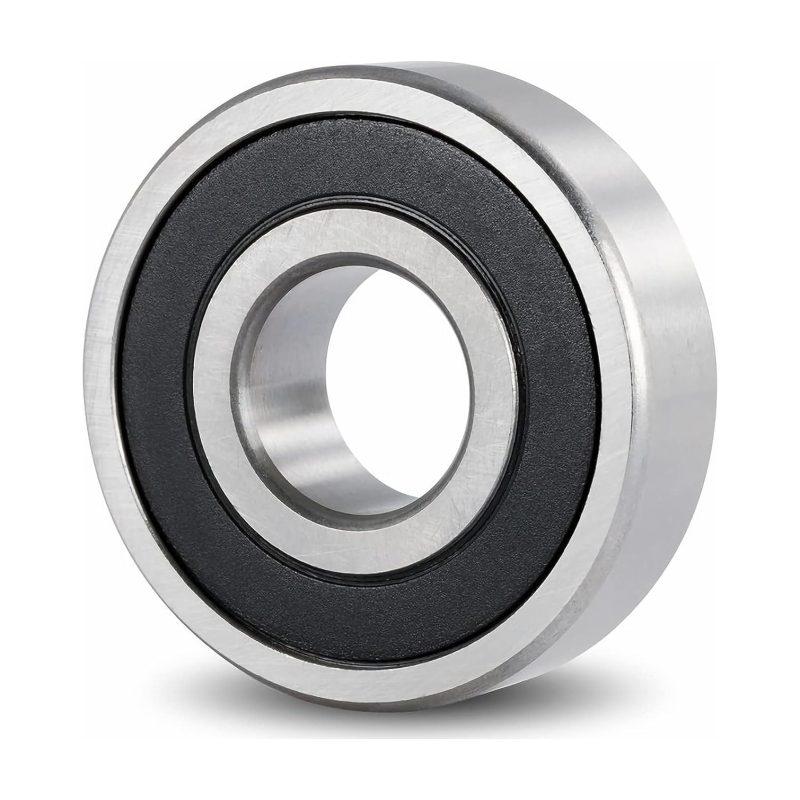 Sealed deep groove ball bearing with black rubber seals