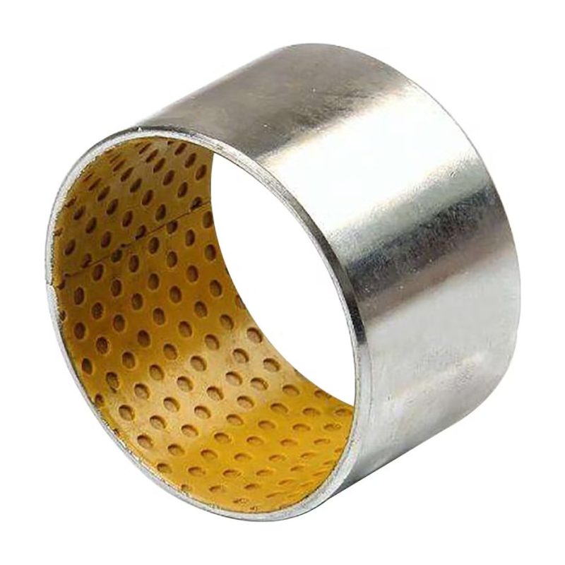 Sleeve bushing with dimpled lining