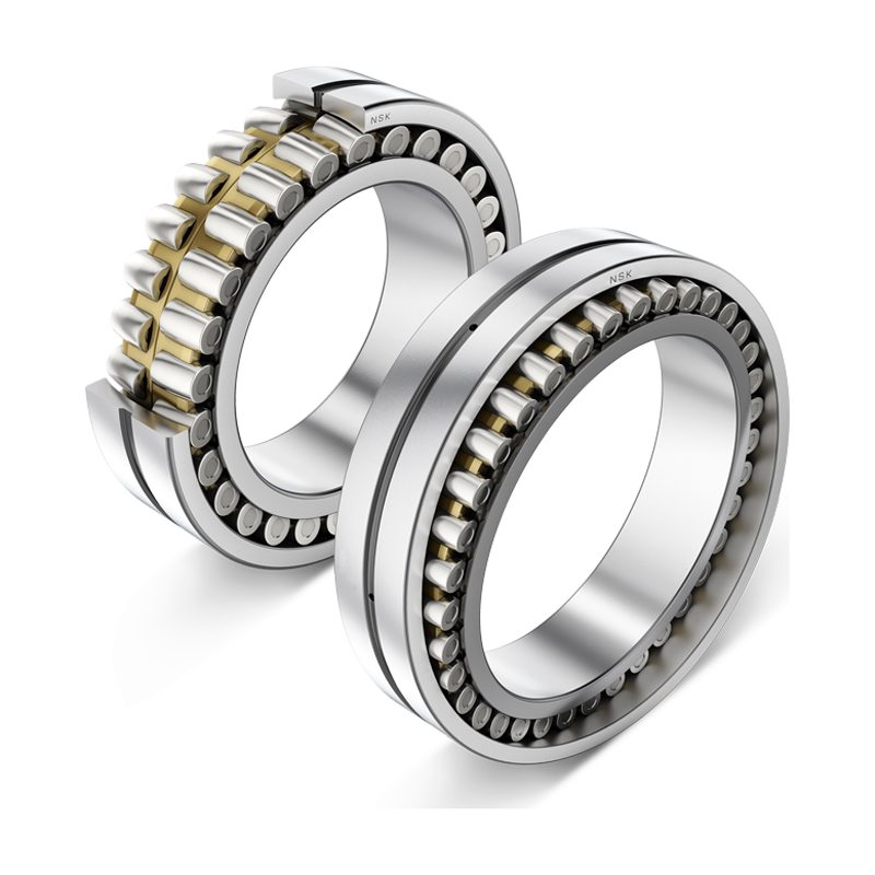 Two double row cylindrical roller bearings